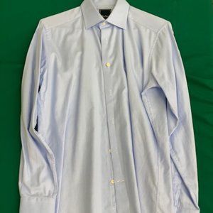 Men's Blue David Donahue Shirt -- 15 1/2 - 34/35